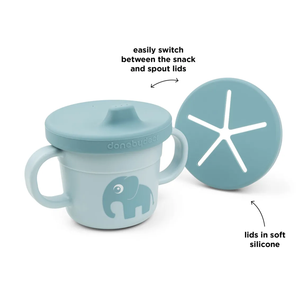 Foodie spout/snack cup - Elphee - Blue