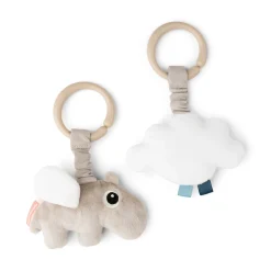 Hanging activity toy 2 pcs - Happy clouds - Sand