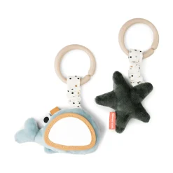 Hanging activity toy 2 pcs - Wally - Blue