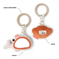 Hanging activity toy 2 pcs - Wally - Powder