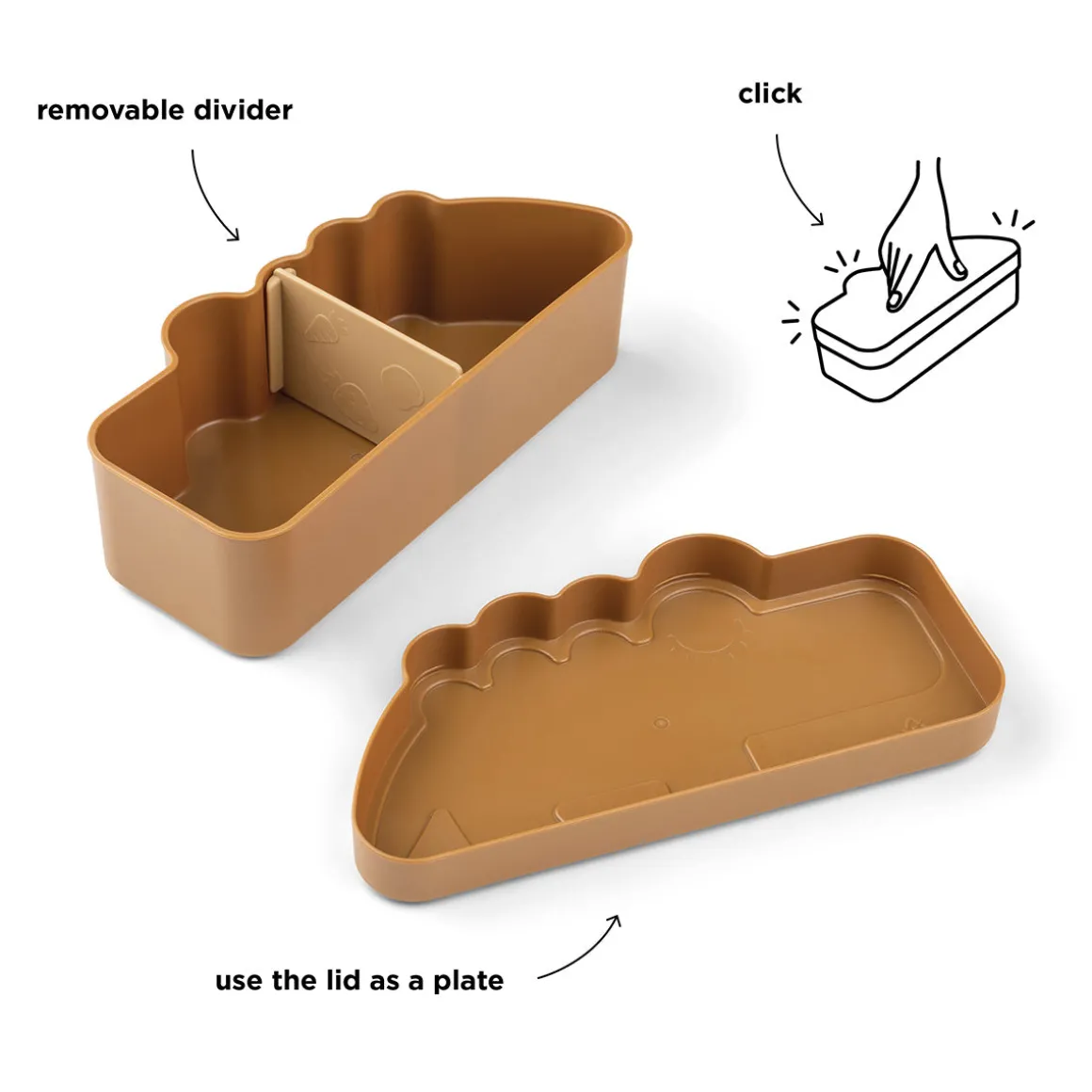 Kiddish lunch box - Croco - Mustard
