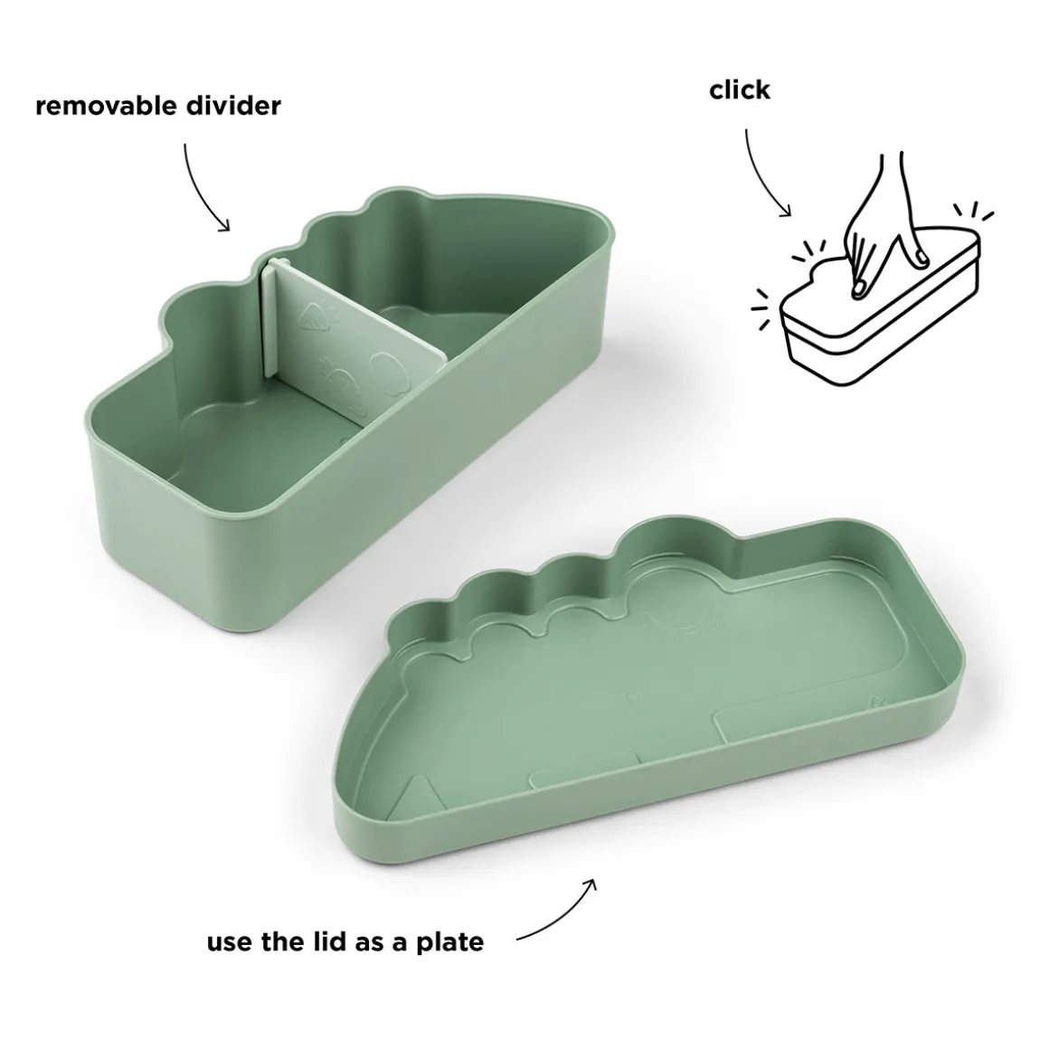 Kiddish lunch box - Croco - Green