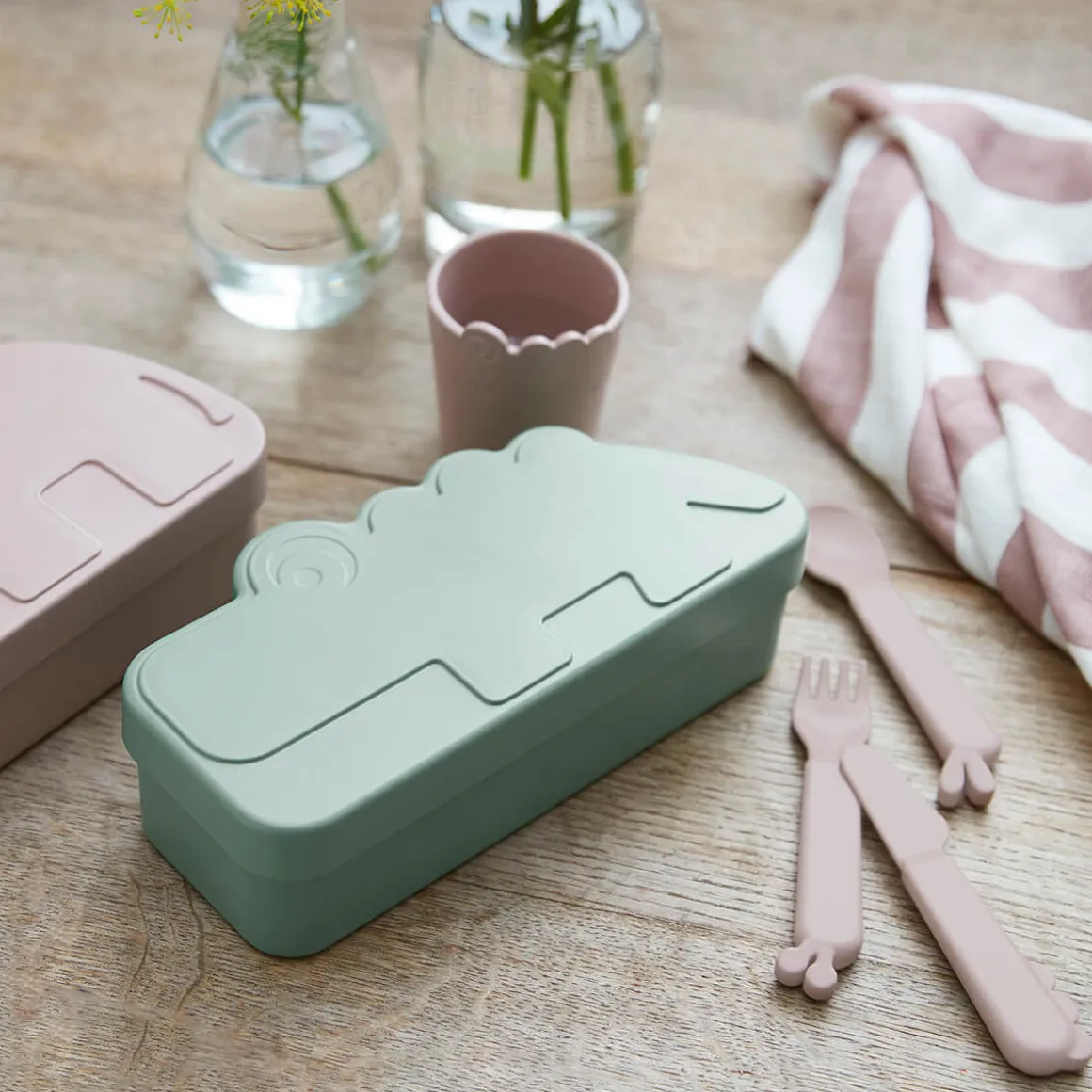 Kiddish lunch box - Croco - Green