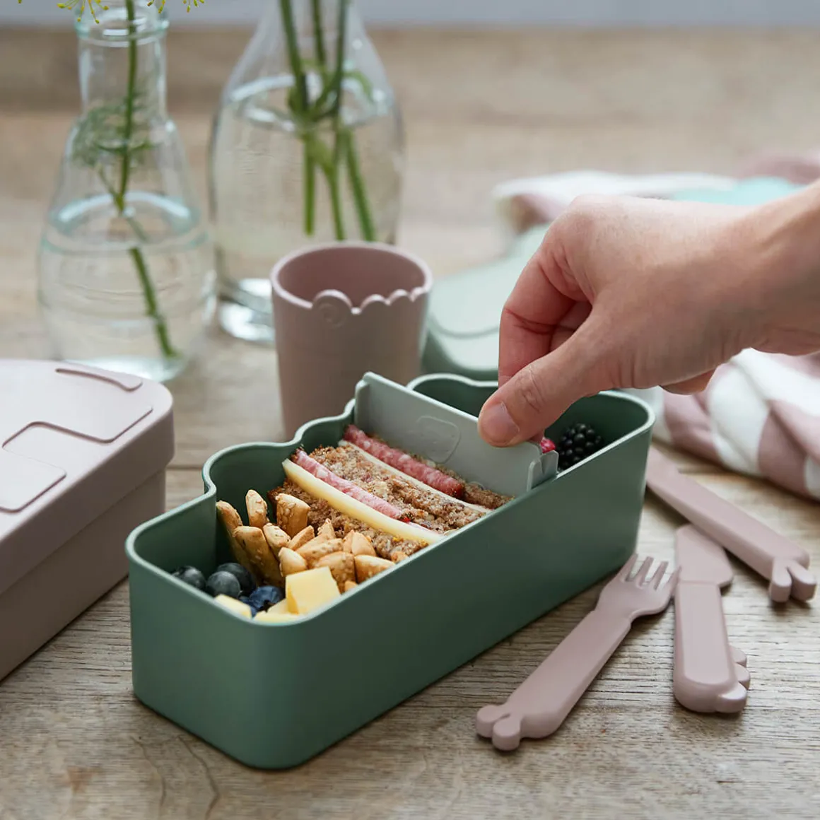 Kiddish lunch box - Croco - Green