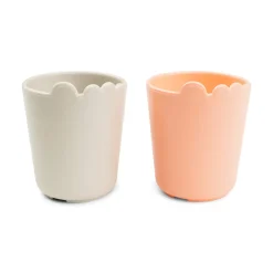 Kiddish mini mug 2-pack - Croco - Sand/Coral