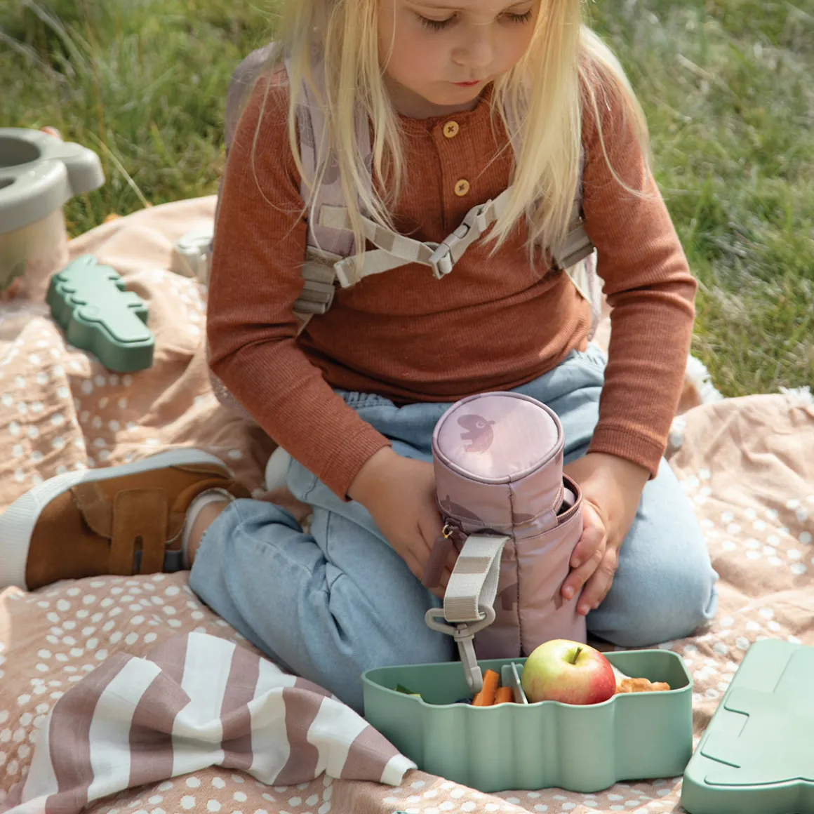 Kids insulated bottle holder - Lalee - Sand