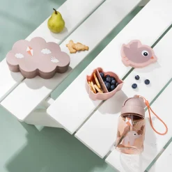 Lunch & snack box w/straw bottle - Playground - Powder