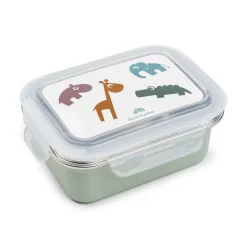 Metal lunch box - Deer friends - Green