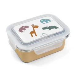 Metal lunch box - Deer friends - Mustard