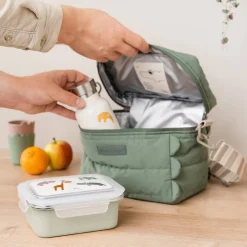 Metal lunch box - Deer friends - Green