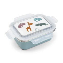 Metal lunch box - Deer friends - Blue