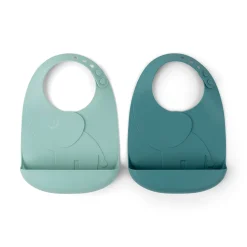 Peekaboo bib 2-pack - Elphee - Blue