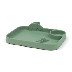 Peekaboo compartment plate - Deer friends - Green