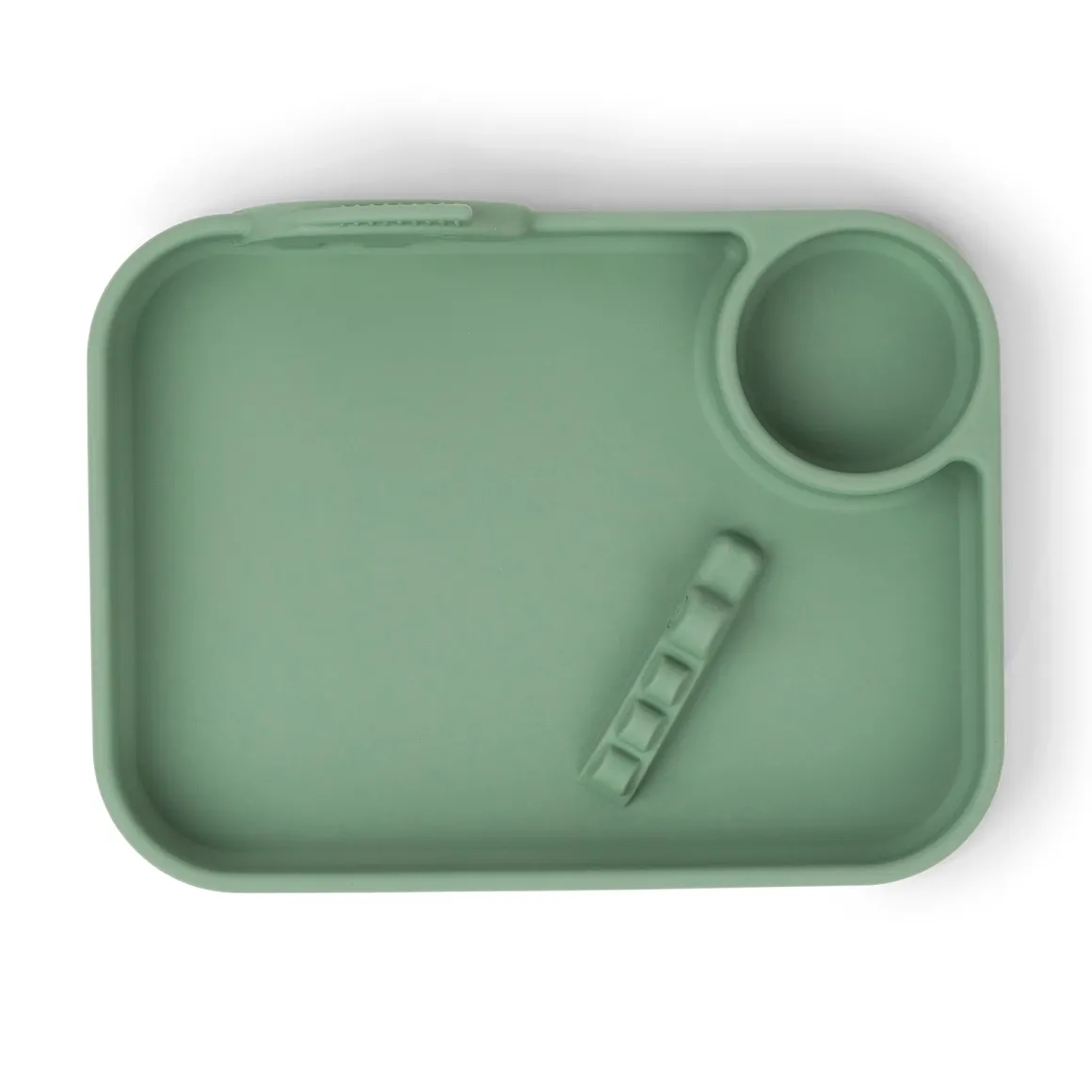 Peekaboo compartment plate - Deer friends - Green