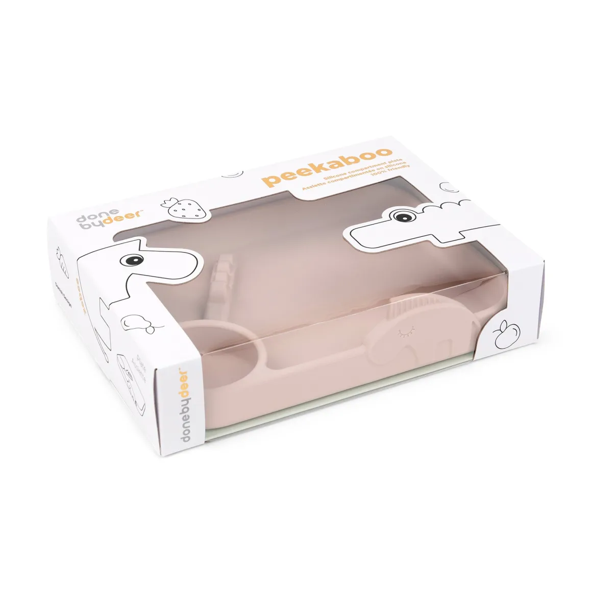 Peekaboo compartment plate - Deer friends - Powder