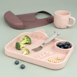 Peekaboo compartment plate - Deer friends - Powder
