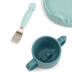 Peekaboo dinner set - Deer friends - Blue