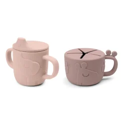 Peekaboo spout/snack cup set - Deer friends - Powder
