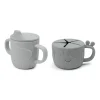 Peekaboo spout/snack cup set - Deer friends - Grey
