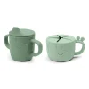 Peekaboo spout/snack cup set - Deer friends - Green
