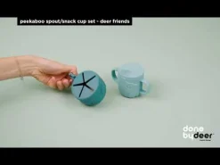Peekaboo spout/snack cup set - Deer friends - Blue