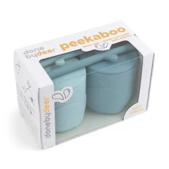 Peekaboo straw cup 2-pack - Wally - Blue