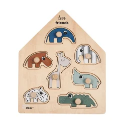 Peg puzzle - Deer friends - Colour mix