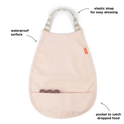 Pull-over bib - Croco - Powder