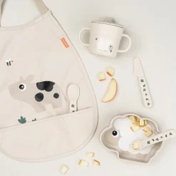 Pull-over bib - Tiny farm - Sand