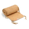 Quilted bed bumper with strings - Waves - Mustard