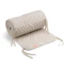 Quilted bed bumper with strings - Waves - Sand