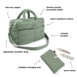 Quilted changing bag - Green