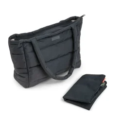 Quilted changing tote bag - Black