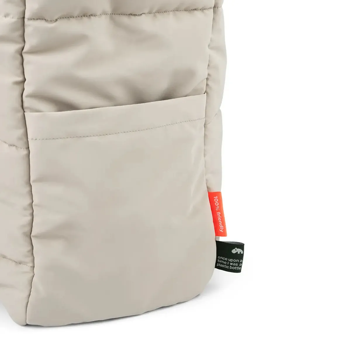 Quilted changing tote bag - Sand