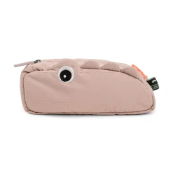Quilted cross-over kids bag - Croco - Powder