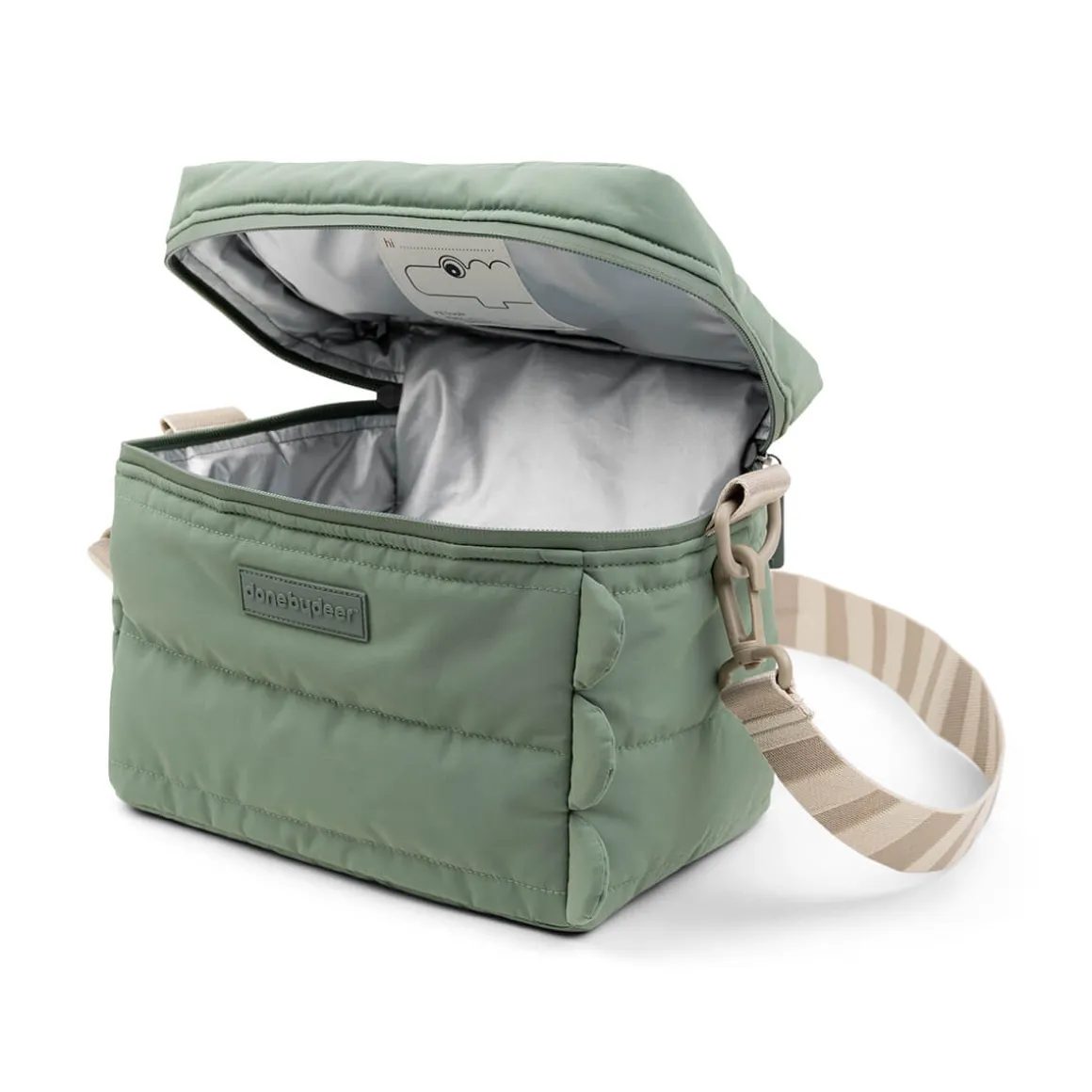 Quilted insulation bag - Croco - Green