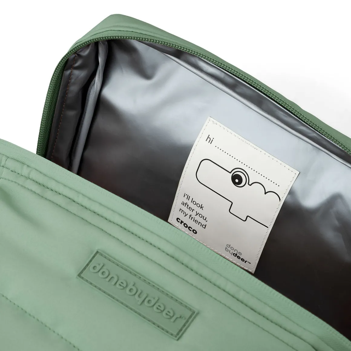 Quilted insulation bag - Croco - Green