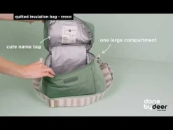 Quilted insulation bag - Croco - Papaya
