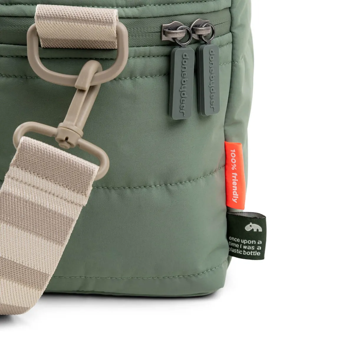 Quilted insulation bag - Croco - Green