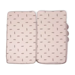 Quilted kids slumber bag - Croco - Powder