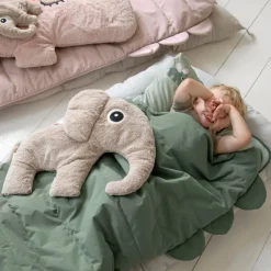 Quilted kids slumber bag - Croco - Powder