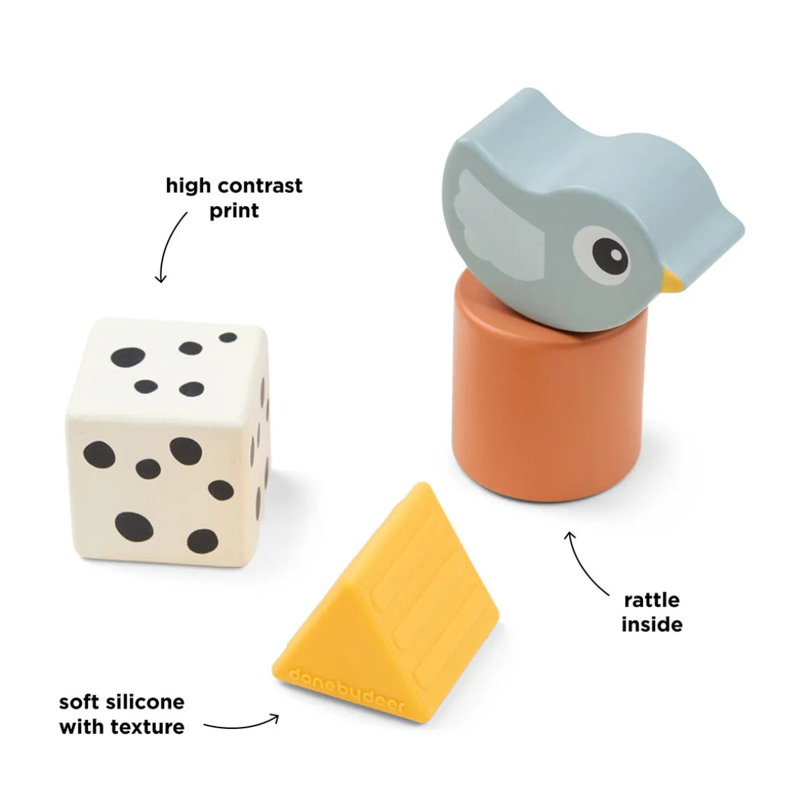 Sensory block set 4 pcs - Birdee - Colour mix