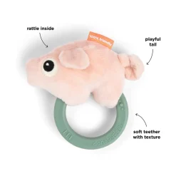 Sensory rattle w/teether - Pigee - Colour mix