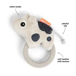 Sensory rattle w/teether - Dotti - Sand