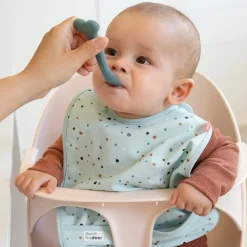 Silicone baby spoon 3-pack - Wally - Blue