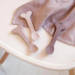 Silicone baby spoon 3-pack - Wally - Powder
