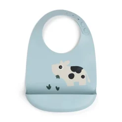 Silicone bib - Dotti - Blue