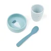 Silicone first meal set - Blue