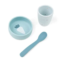Silicone first meal set - Blue