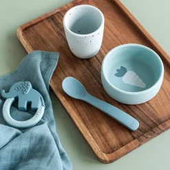 Silicone first meal set - Blue